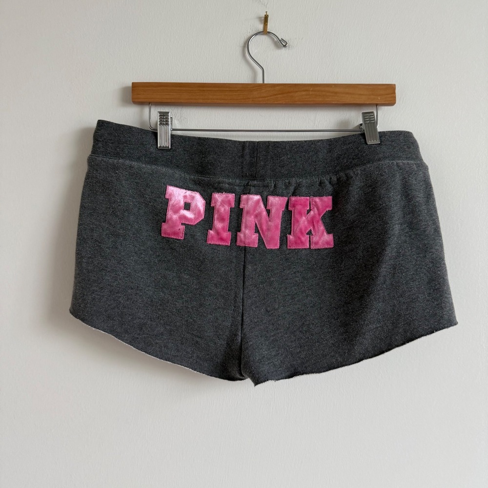 Vintage Y2K Victoria's Secret‎ Pink Spellout Back Mini Shorts Size Large